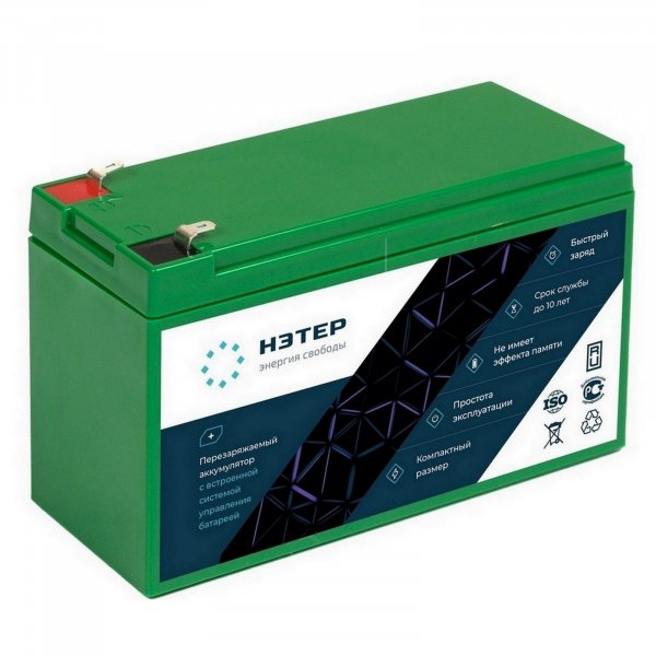 Аккумулятор LiFePO4 12V 6Ah НЭТЕР (LFP4-12.8_6-15P1)